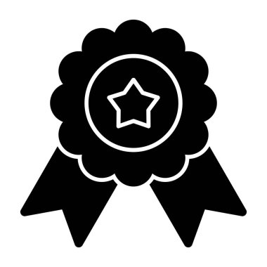 Madalya ikon vektör illüstrasyonu