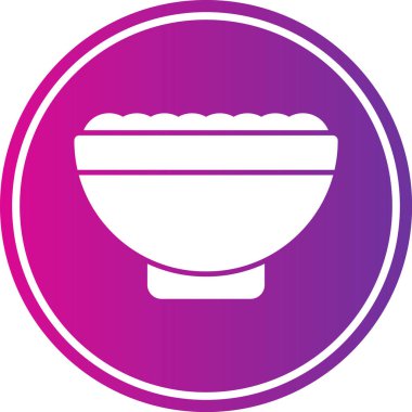 Bir kase simgesinin vektör illüstrasyonu