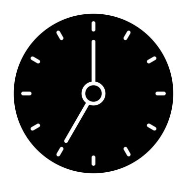 Modern saat simgesinin vektör illüstrasyonu