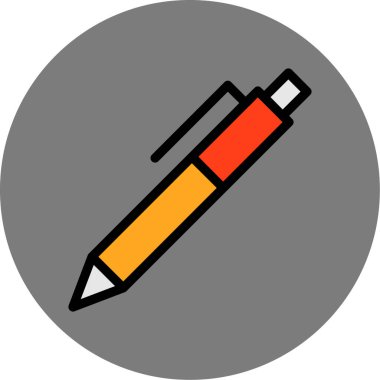 Kalem. Web simgesi basit illüstrasyon