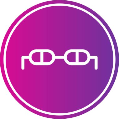 Modern b 'nin vektör illüstrasyonunda gözlük simgesi yok