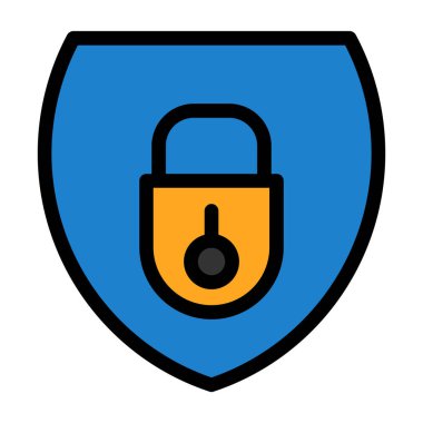 Kilit. Web simgesi basit illüstrasyon