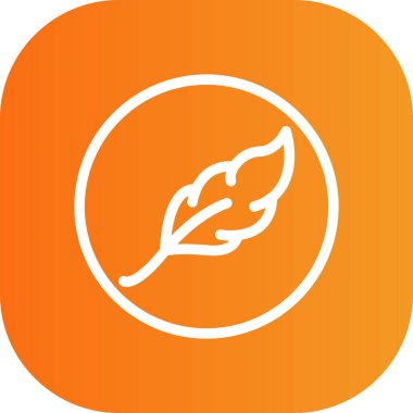 Bir yaprak simgesinin vektör illüstrasyonu