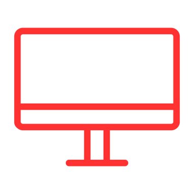 Bilgisayar monitörü simgesi. vektör illüstrasyonu