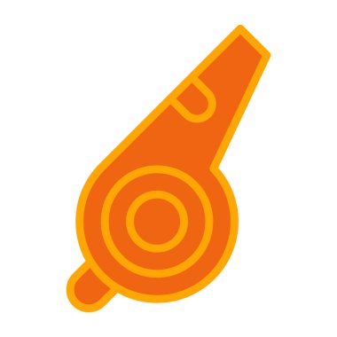 Tek bir turuncu çizgi film ikonunun vektör çizimi