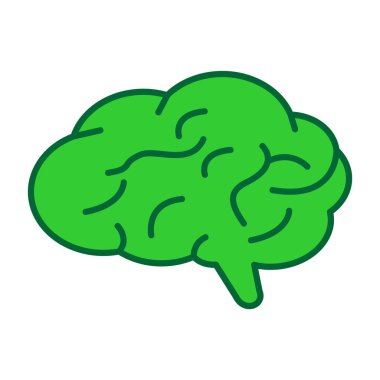 beyin ikonu vektör illüstrasyonu