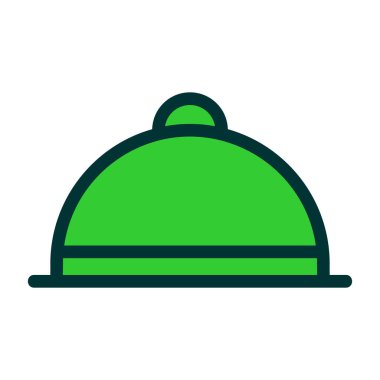 Yeşil şapka vektör simgesi