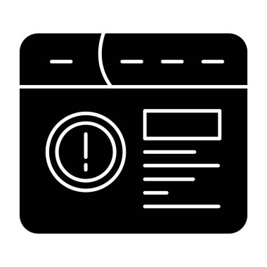 Bir saat simgesinin vektör illüstrasyonu