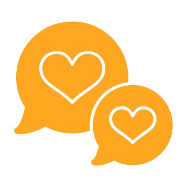 aşk sohbet balonu simgesi