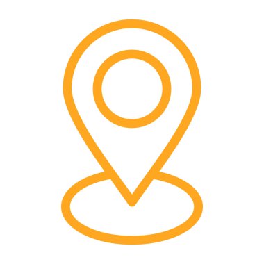 harita konum vektör çizgisi simgesi, vektör