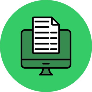 belge simgesi vektör illüstrasyonu