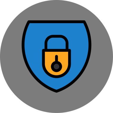 Güvenli vektör simgesi. Basit resimleme