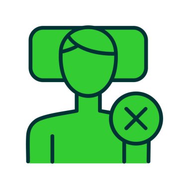 Yeşil gözlü ve maskeli vektör illüstrasyon tasarımlı dişi avatar