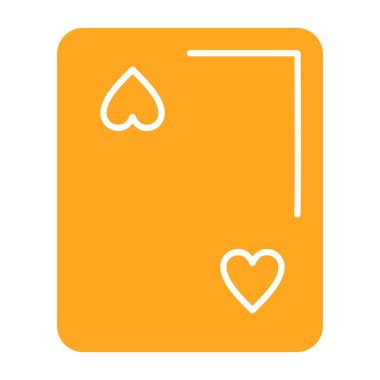 Poker kartı simgesi, basit illüstrasyon