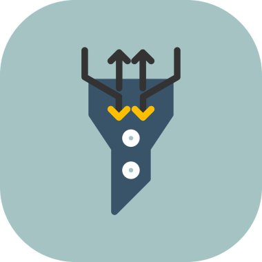 Kürek vektör dairesi düz simgesi