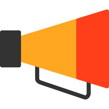 megafon vektör çizimi beyaz arkaplanda izole edildi.