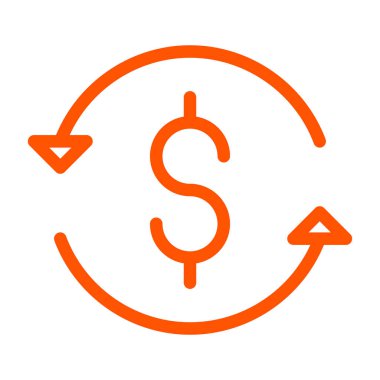 Oklar simge tasarımı ile dolar işareti