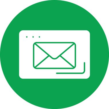 Mesaj var. Web simgesi basit illüstrasyon