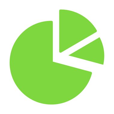 turta diyagramı düz vektör simgesi