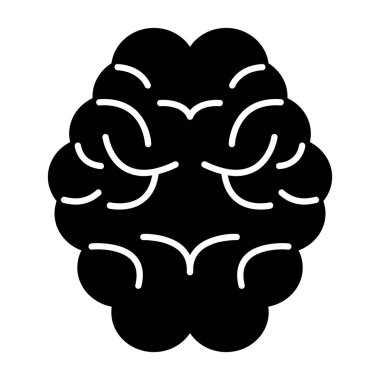 Beyin. Web simgesi basit illüstrasyon