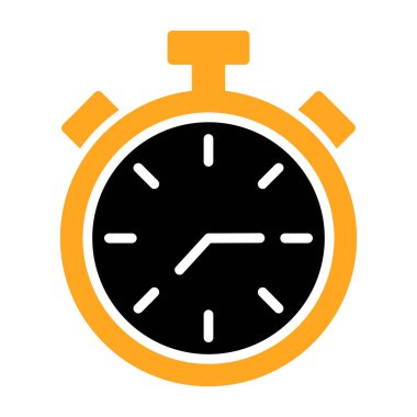 Beyaz arkaplanda kronometre simgesi