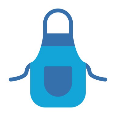 önlük düz vektör simgesi pişirme