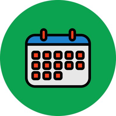 Takvim vektör düz simgesi