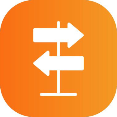 Yönlendirme simgesi soyut arkaplanda izole edildi