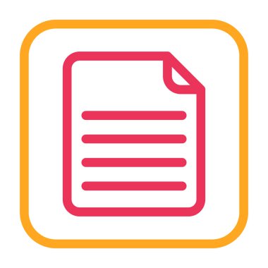 belge simgesi vektör illüstrasyonu