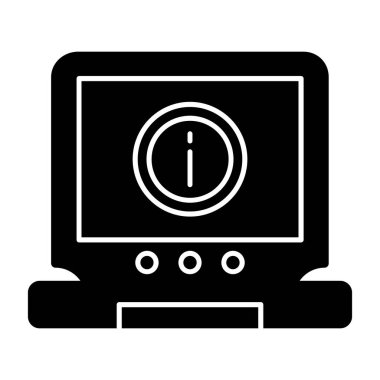 Dizüstü bilgisayar simgesi vektör çizimi