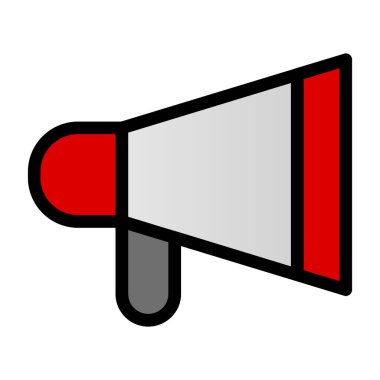 megafon izole, basit vektör illüstrasyonu