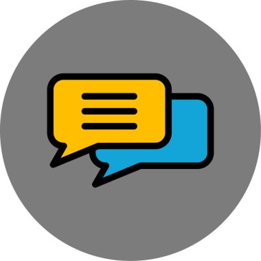 Sohbet simgesi vektör illüstrasyonu