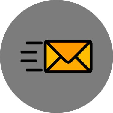 Posta simgesi soyut arkaplanda izole edildi