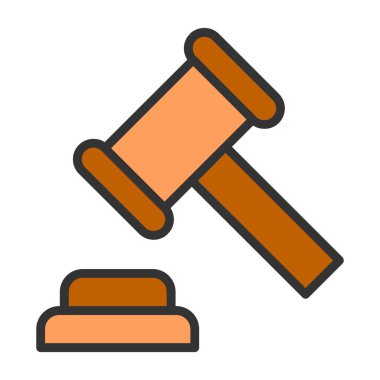 Adalet Çekici simgesi, vektör illüstrasyonu