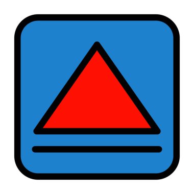 Moda biçimi izole edilmiş arkaplanda uyarı simgesi