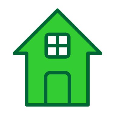 Yeşil ev vektör illüstrasyonu