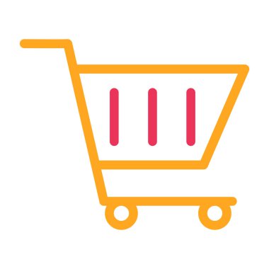 Alışveriş arabası ikon vektör illüstrasyonu