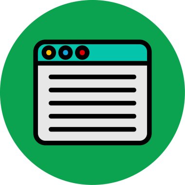 tarayıcı simgesi, vektör illüstrasyonu