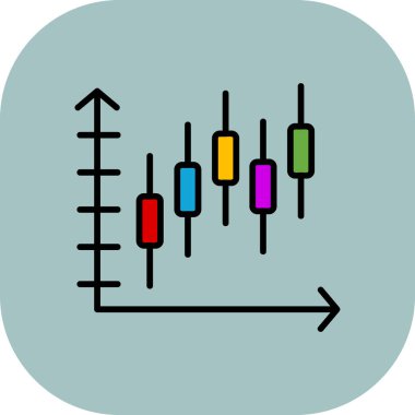 Grafikli bir grafiğin vektör illüstrasyonu