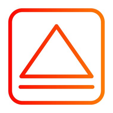 İnce çizgi biçiminde üçgen ok simgesi