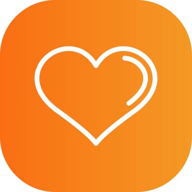 Güzel kalp vektör hattı simgesi