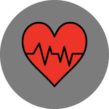 kalp vektör simgesi modern basit illüstrasyon