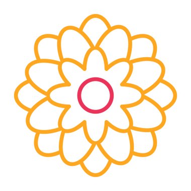 Çiçek simgesi tasarım şablonu vektör izole çizimi