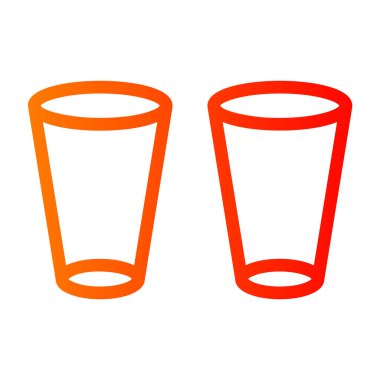 İçkili bir bardağın vektör rengi çizimi