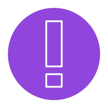 ünlem işareti simgesi, vektör çizim