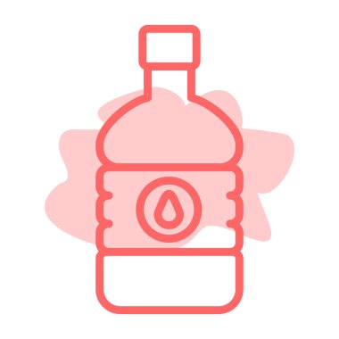 Bir damla sıvı ikon içeren şişe, vektör illüstrasyonu