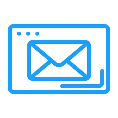 E- posta ve vektör illüstrasyonlu dizüstü bilgisayar