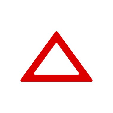 Üçgen vektör simgesi. üçgen sembolü