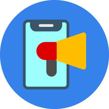 Telefon hoparlörü simgesi. Basit resimleme