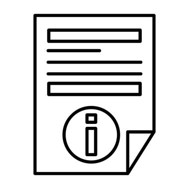 Belge simgesinin vektör illüstrasyonu